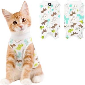 lot 1083 image: Cat Recovery Suit Female, Breathable Cat Onesie After Surgery Female for Abdominal Wounds or Skin Diseases, Surgery Recovery Suit Kitten Onesie After Spay Wear Anti Licking M