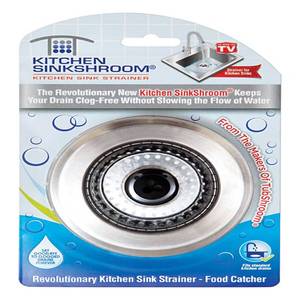 lot 1107 image: SinkShroom As Seen On TV Chrome Stainless Steel Kitchen Sink Strainer