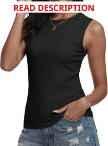 lot 1149 image: PrinStory Womens Sleeveless Textured Slim Tops Crewneck Knit Solid Summer Casual Shirts Pullover Tank Tops for Women. Color is Lime Green, size Large