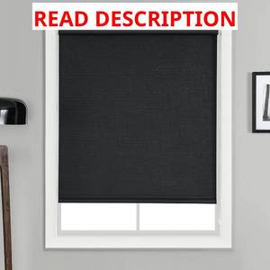 lot 1238 image: 100% Blackout Roller Window Shade Blinds with Cord Room Darkening Light Blocking for Bedroom Bathroom Office Privacy Eco-Friendly Fabric Waterproof UV Protection Blinds Black 36 X 72 Inches White