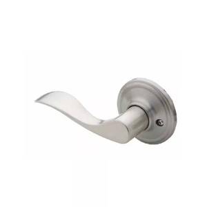 lot 1245 image: Two Pack Wave Satin Stainless Dummy Lockset Door Lever