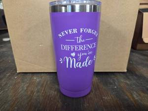 lot 1267 image: Never Forget the Difference Youve Made Gift Travel Cup