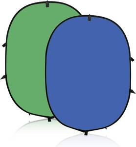 lot 1302 image: Portable 5X 6.5ft Green Screen Backdrops Double Sided 2 in 1 Collapsible Backdrop Background Panel for Photography Video Shooting & Streaming (Only Backdrop)