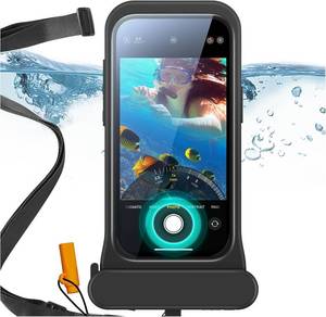 lot 1401 image: ESR Waterproof Phone Pouch for iPhone 1314  15, Underwater Touch Sensitivity, IPX8 Floating Waterproof Cellphone Case with Lanyard, Dry Bag for Snorkeling, Black