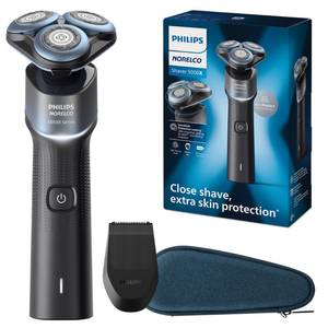 lot 23298 image: Philips Norelco Shaver 5000X, Rechargeable Wet & Dry Shaver with Precision Trimmer and Storage Pouch, X500685 - Retail $90