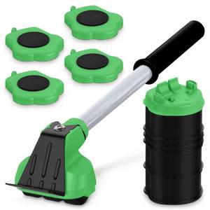 lot 23299 image: Furniture Lifter Tool with 4 Appliance Rollers 660 Lbs - Furniture Lifters for Heavy Furniture Movers with Wheels Furniture Lift Mover Tool Set - Heavy Furniture Sliders Moving Furniture Gliders Green - Retail $12