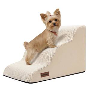 lot 23306 image: Aodisman Dog Stairs for Small Dogs,3 Step Dog Ramp for Couch and Bed,Pet Stairs with Non-Slip Bottom for Old Cats,Indoor Pet Steps,Comfort,Durable,15.4 H - Retail $31