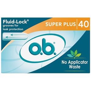 lot 24823 image: o.b. Original Tampons - Applicator-Free - Unscented - Super Plus - 40ct Boxes 3 Boxes for 120 Total - Retail $70