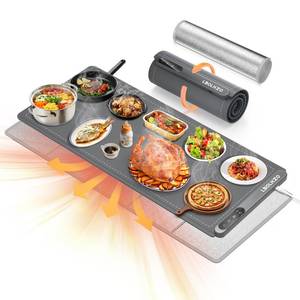 lot 24840 image: LBOLHZO Warming Mat For Food Extra Large 36x16 580W Food Warming Mat With Heat Resistant Pad,Chafing Dishes for Buffet 6 Temp 6 Hour,Roll Up Food Warmers for Parties Buffet for Catering Gatherings - Retail $63