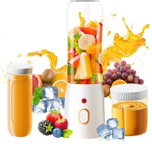 lot 24849 image: Personal Size Blender for Shakes and Smoothies,15.6 oz Portable Blender with 10 Blades and 2 cups,Rechargeable Mixers Fresh Fruit Juicers For Travel,Sports,Outing