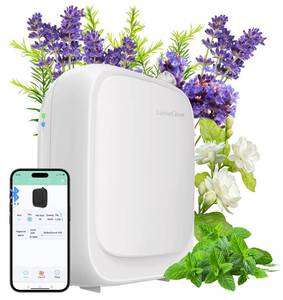 lot 24928 image: Waterless Essential Oil Diffuser for Home and Commercial Use, Up to 3000 sq ft, Aromatherapy Scent Diffuser for Large Rooms with Smart APP (Oils Not Included) White - Retail $43