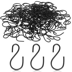 lot 29183 image: Sratte 120 Pcs Mini S Hook for Hanging 1 Inch Metal Hanging Hooks S Shaped Iron Wire Hangers Mini Ornament Storage Hangers for Irish Day Decor Pot Plant Jewelry Keychain (Black) - Retail $10