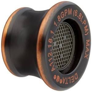 lot 29189 image: Delta Faucet RP61342OB Aerator, Oil Bronze - Retail $33