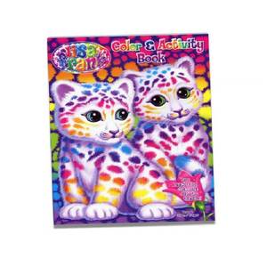 lot 29193 image: Lisa Frank Fun Coloring and Activity Book, Cute Cats Art Cover 64-Pages Drawing Book with Cut-Out Photo Frame (Pack of 1) - Retail $5