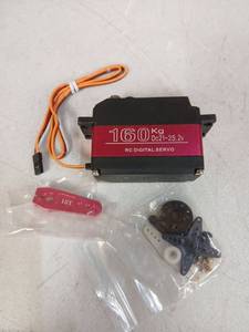 lot 29234 image: ANNIMOS 24V 160kg RC Steering Servo Motor 25V High Voltage Large Digital Servos - Retail $46