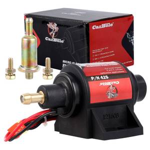 lot 31138 image: CarBole Gasoline Electric Fuel Pump Universal 516 Inch Inlet and Outlet Inline 12V 1-2A 28GPH 2-3.5P.S.I. Operating Fuel Pressure - Retail $24