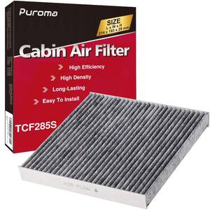 lot 31146 image: Puroma Cabin Air Filter with Activated Carbon, Compatible with CP285, CF10285, Toyota Camry, RAV4, Highlander, Corolla, Sienna, Tundra, Prius, 4Runner, Subaru Outback, Lexus, Scion, Land Rover, Jaguar - Retail $10