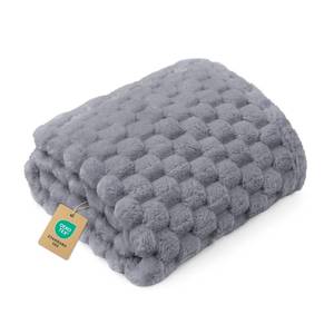 lot 31158 image: Luciphia Soft 300GSM Fleece Pet Blanket for Small Medium Large Dogs Washable 3D Textured Flannel Cat Puppy Decorative Furniture Protector Throw Durable Grey, M(30x20) - Retail $8