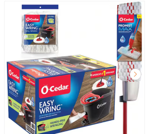 lot 44024 image: Bucket Only - O-Cedar Easy Wring Spin Mop and Bucket System with ProMist MAX Spray Mop - Retail $69