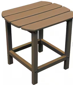 lot 44030 image: Teak Plastic Outdoor Patio Side Table - Retail $49