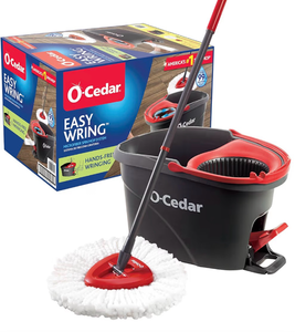 lot 44077 image: O-Cedar EasyWring Microfiber Spin Mop and Bucket Cleaning System - Retail $35