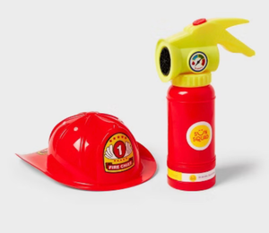 lot 44078 image: Sun Squad Fire Extinguisher Bubble Maker Set with Helmet - Retail $20