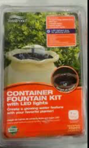 lot 44094 image: TotalPond Container Fountain Kit with LED Lights Model #52411 - Retail $44