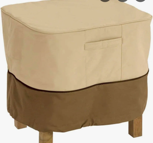 lot 44098 image: Square Ottoman Side Table Cover-opened pkg for photo  - Retail $29