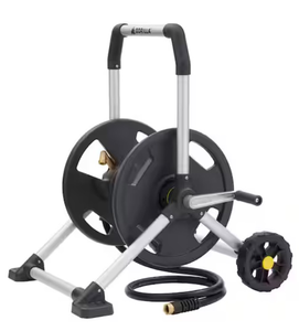 lot 44101 image: Gorilla 200ft Aluminum Mobile Hose Reel Cart - Retail $148