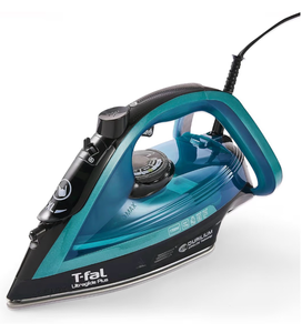 lot 44109 image: T-Fal Ultraglide Steam Iron for Clothes Durilium Soleplate, Precision Tip, Anti-Drip, Auto-Off 1800 Watts Ironing, Steaming FV5841U0 - Retail $61