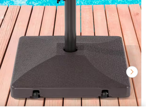lot 44113 image: 90 lbs Heavy-Duty Patio Umbrella Base Stand - Retail $40