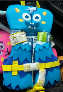 lot 44114 image: Speedo Infant Life Jacket Vest Blue Monster Design - Retail $15