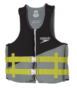 lot 44116 image: Speedo Adult Life Jacket Vest with Safety Straps - Retail $25