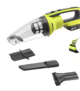 lot 44123 image: RYOBI ONE 18V Cordless Handheld Vacuum Kit with Battery and Charger - Retail $99
