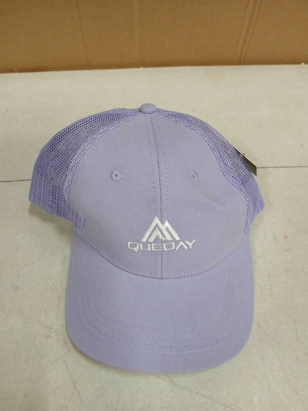 lot 31050 image: Queday Purple Mesh Trucker Hat Baseball Cap - Retail $15