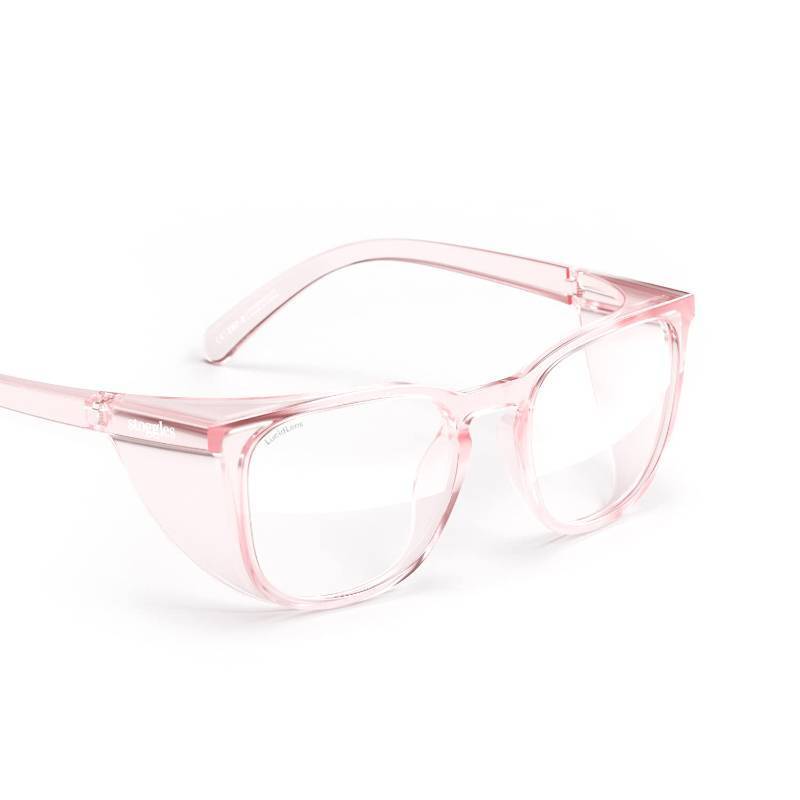 lot 30797 image: Stoggles Square Z87.1 Certified Polycarbonate Safety Glasses, Scratch & Shatter-Proof, Blue-Light & UV Blocking Lens, Top & Side Shields, Anti-Fog Dip Coated, Durable, Protective & Stylish Eyewear - Retail $42