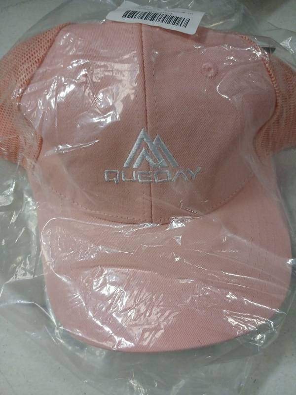 lot 30540 image: QUEDAY Pink Trucker Hat with Mesh Back - Retail $8