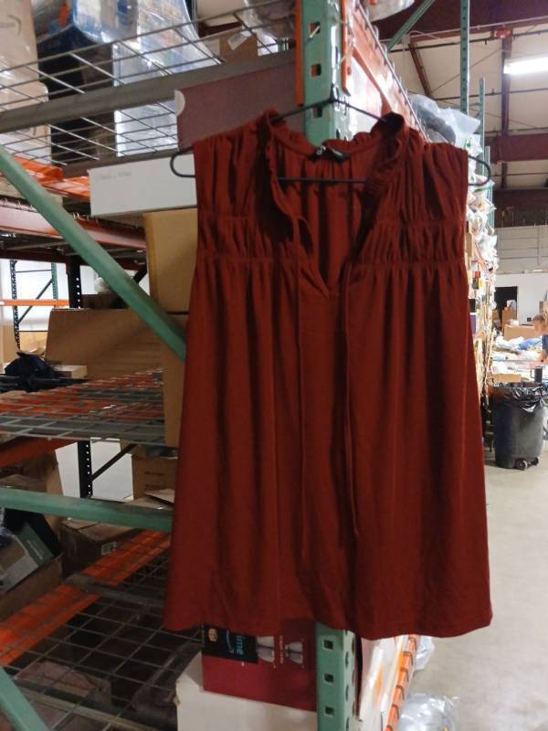 lot 30554 image: PrettyGarden Red Sleeveless Shirt Large - Retail $15