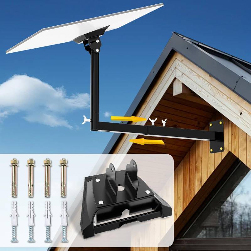 lot 44142 image: Starlink Gen 3 Mount with Adapter, Extension-Type Heavy Duty Starlink Long Wall Mount, StarLink Pole Mount, Mounting Kit for Starlink Gen 3 Internet Kit Satellite - Retail $40