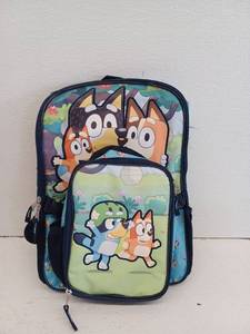 lot 14556 image: Blue Kids Backpack and Lunch Bag Combo
