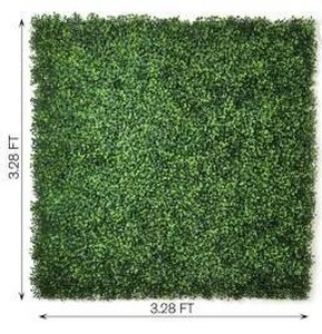 lot 14582 image: Selwct Surfaces Artificial Hedge Panel, 3.28 x 3.28 Feet, 6 Pieces
