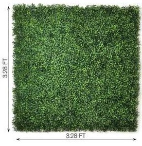 lot 14588 image: Select Surfaces Artificial Hedge Panel, 3.28 x 3.28 Feet, 6 Pieces