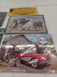lot 14920 image: Mixed Collection of Metal Tin Signs