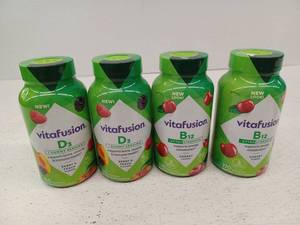 lot 14930 image: Vitafusion Vitamin Gummy Bundle - 4 Bottles D3 and B12 Supplements (2 Each)
