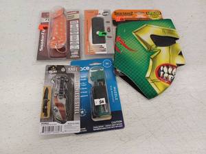 lot 14936 image: Mixed Lot of Tools, Phone Charger, and Novelty Mask
