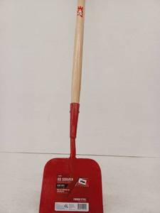 lot 14943 image: Heavy Duty Ice Scraper with Wooden Handle