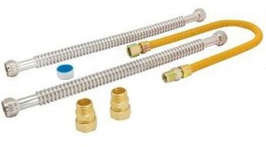 lot 14974 image: Ldr Gas Water Heater Installation Kit A123 509 2301 15 Flexible Connectors
