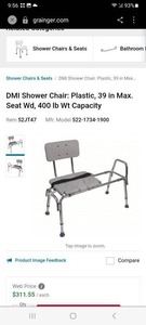 lot 14988 image: Sliding Shower Chair