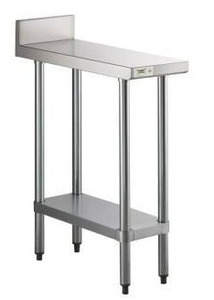 lot 14804 image: Regency 30x 12 Stainless Steel Equipment Filler Table with Backsplash