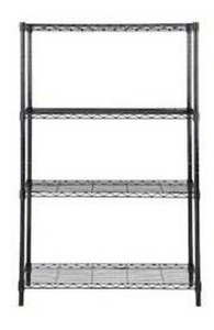lot 14805 image: 4 Tier Rack, Black, Approximately 36 W x 14 D x 55